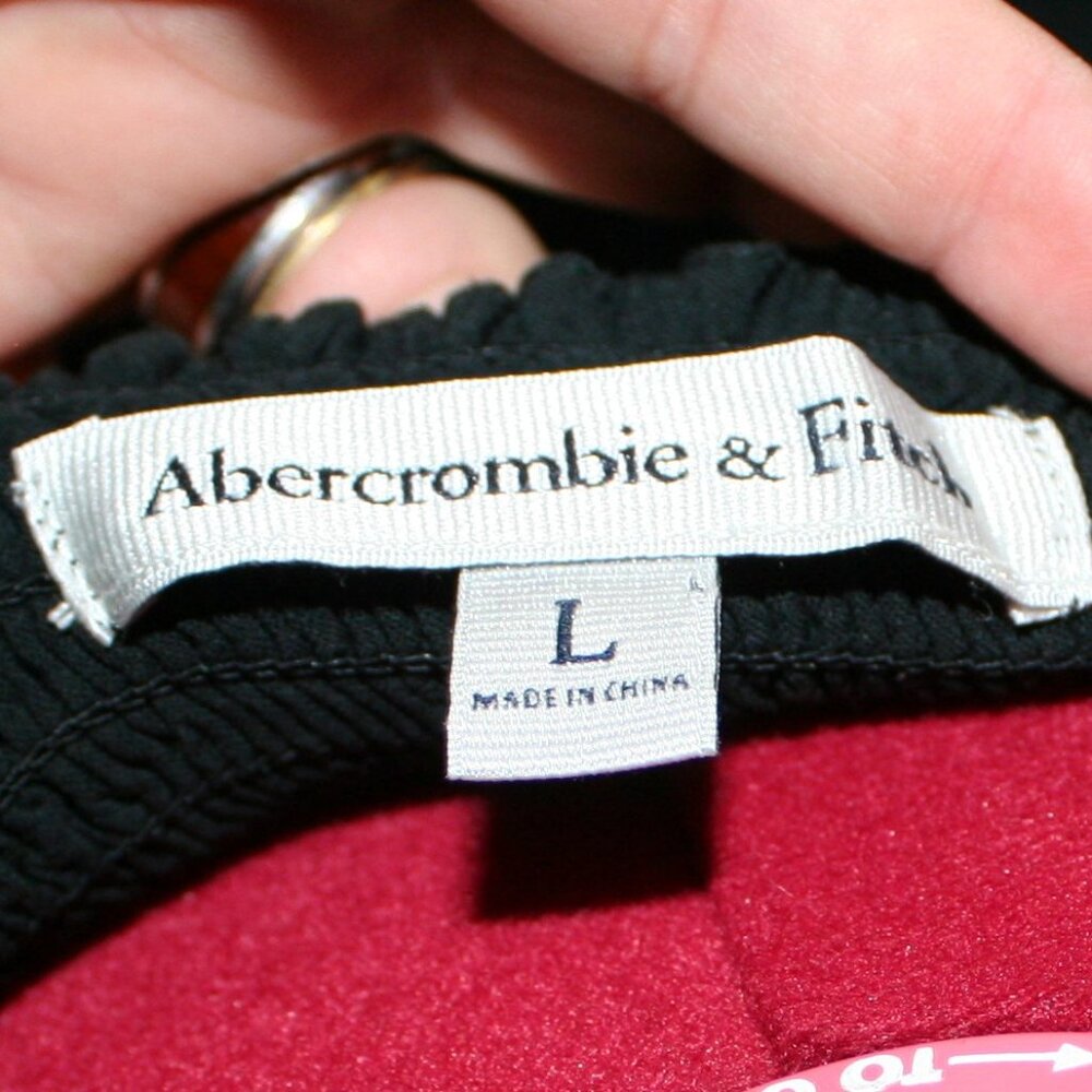 Abercrombie & Fitch Summer Dress - Size Large - Floral Embroidery - Black - Picture 6 of 6